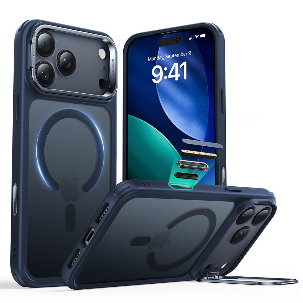 ESR iPhone 17 Pro Max - Σκληρή Θήκη με Πλαίσιο Σιλικόνης και Stand - Classic Hybrid HaloLock Kickstand - Frosted Blue