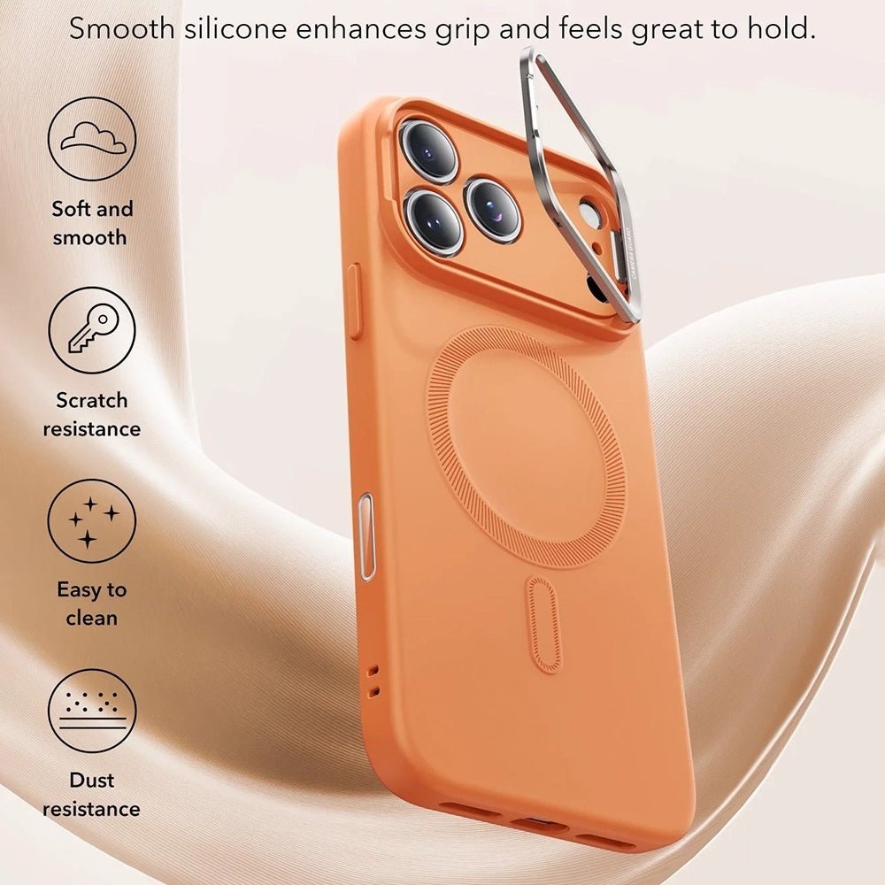 ESR iPhone 17 Pro Max - Σκληρή Θήκη με Πλαίσιο Σιλικόνης και Stand - Cloud Soft HaloLock Kickstand - Orange