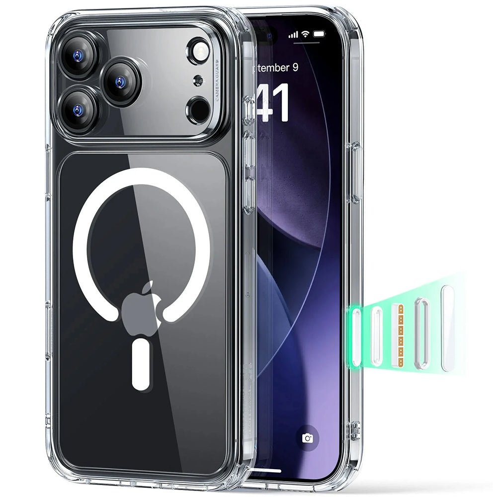 ESR iPhone 17 Pro - Σκληρή Θήκη με Πλαίσιο Σιλικόνης και MagSafe - Classic Hybrid Halolock - Clear