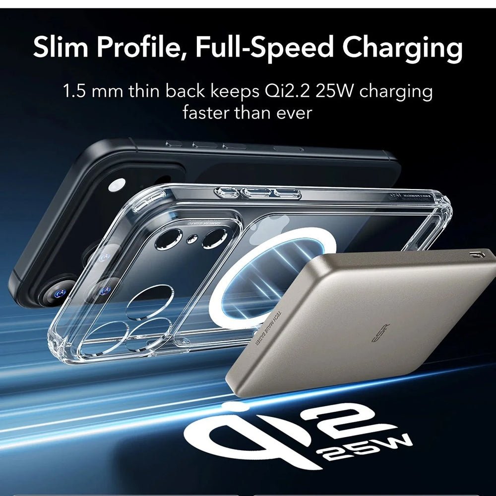 ESR iPhone 17 Pro - Σκληρή Θήκη με Πλαίσιο Σιλικόνης και MagSafe - Classic Hybrid Halolock - Clear