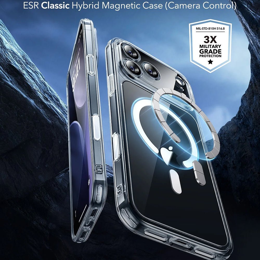 ESR iPhone 17 Pro - Σκληρή Θήκη με Πλαίσιο Σιλικόνης και MagSafe - Classic Hybrid Halolock - Clear