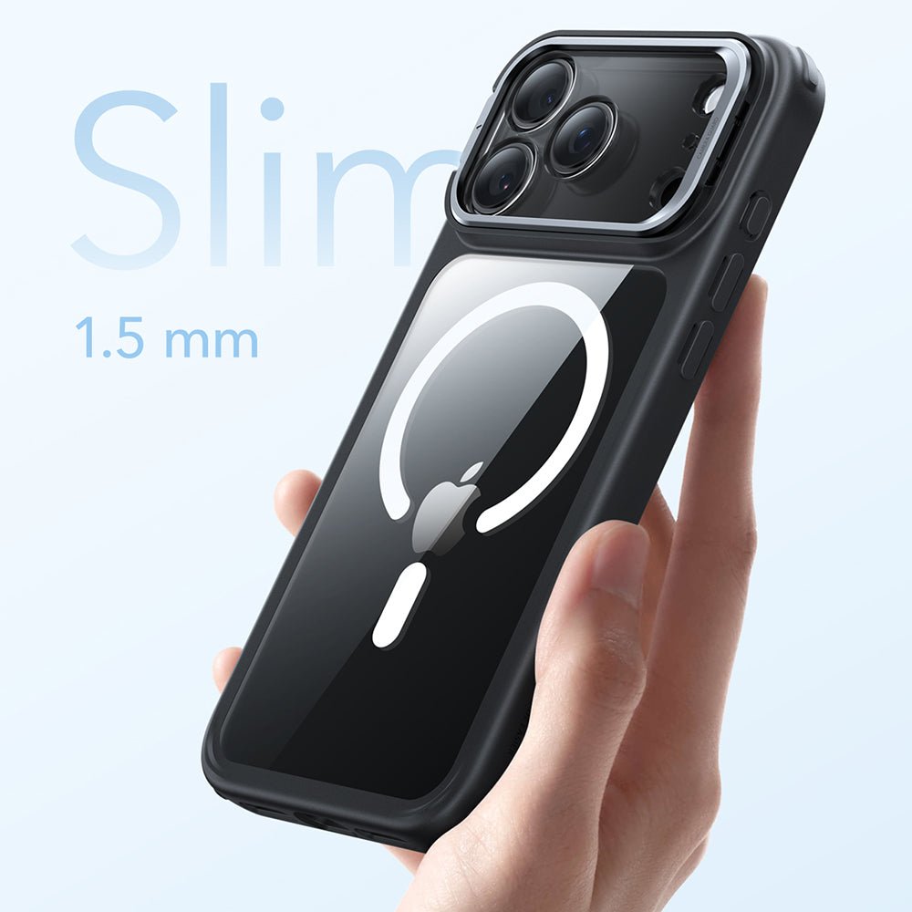 ESR iPhone 17 Pro - Σκληρή Θήκη με Πλαίσιο Σιλικόνης και Stand - Classic Hybrid HaloLock Kickstand - Clear Black