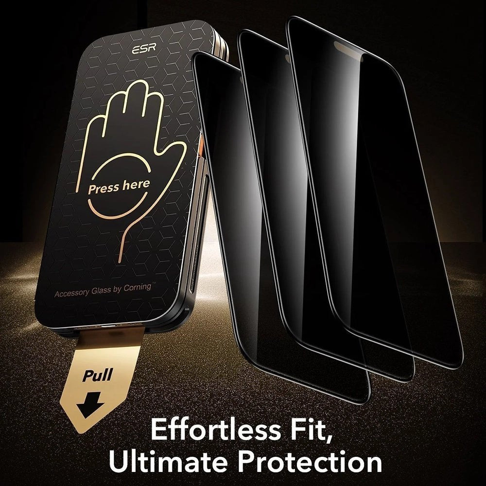 ESR iPhone 18 Pro - Αντιχαρακτικό Γυαλί Οθόνης - Armorite Pro UltraFit - 3 Τεμάχια - Privacy