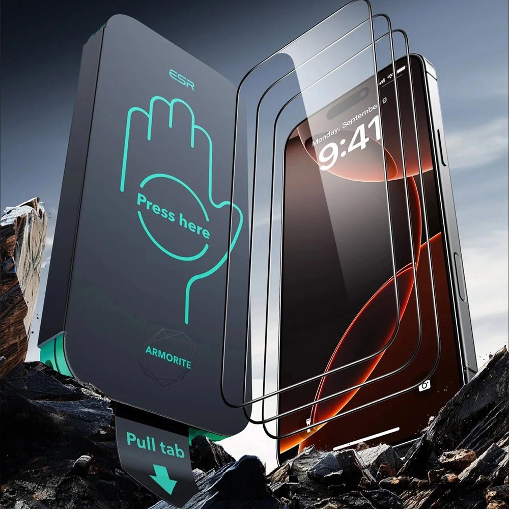 ESR iPhone 18 Pro - Αντιχαρακτικό Γυαλί Οθόνης - UltraFit Armorite - 3 Τεμάχια - Black