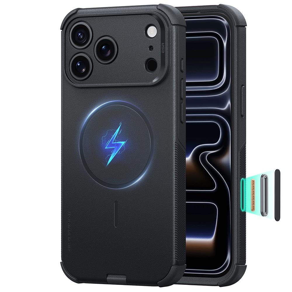 ESR iPhone 18 Pro / iPhone 17 Pro - Σκληρή Θήκη MagSafe με Πλαίσιο Σιλικόνης - Cyber Tough - Black