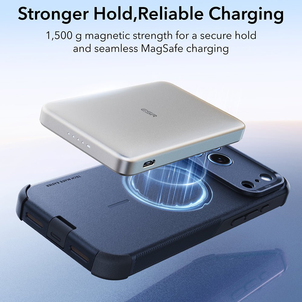 ESR iPhone 18 Pro / iPhone 17 Pro - Σκληρή Θήκη με Πλαίσιο Σιλικόνης - Cyber Halolock - Navy Blue