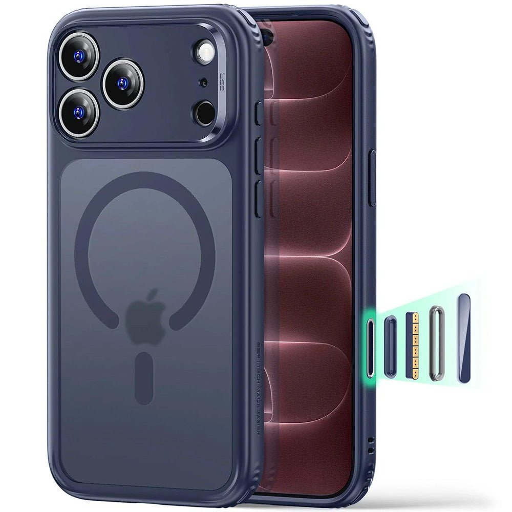 ESR iPhone 18 Pro / iPhone 17 Pro - Σκληρή Θήκη με Πλαίσιο Σιλικόνης και MagSafe - Classic Hybrid Halolock - Frosted Blue