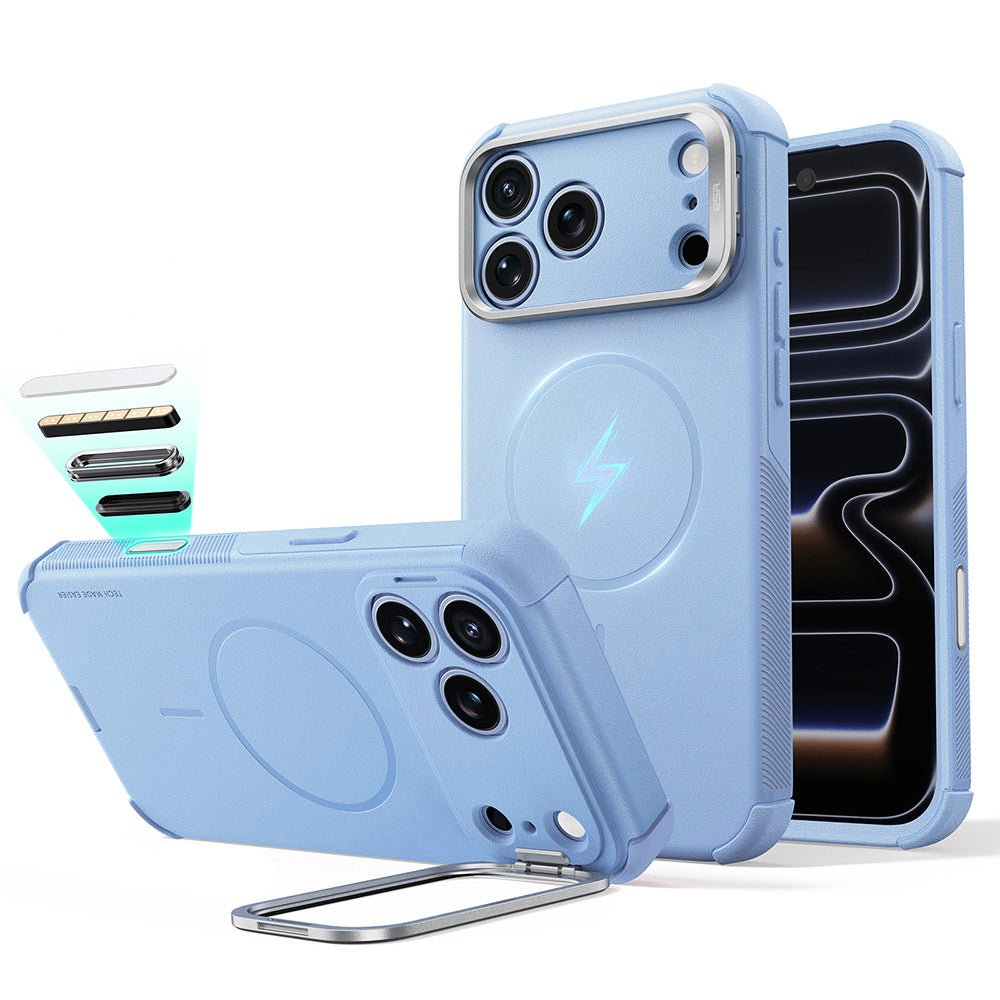 ESR iPhone 18 Pro / iPhone 17 Pro - Σκληρή Θήκη με Stand και MagSafe - Cyber Armor Kickstand - Light Blue
