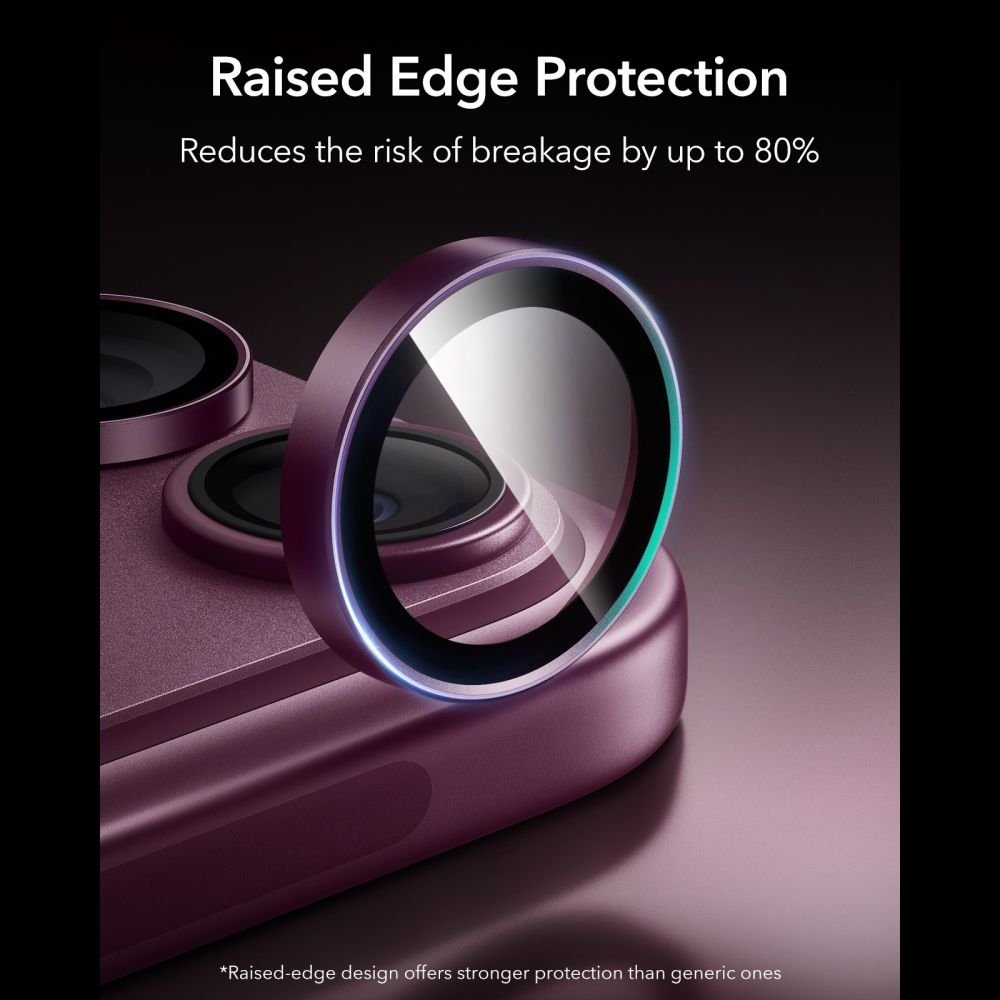 ESR iPhone 18 Pro / iPhone 18 Pro Max Αντιχαρακτικό Γυαλί για την Κάμερα - Armorite - Deep Burgundy