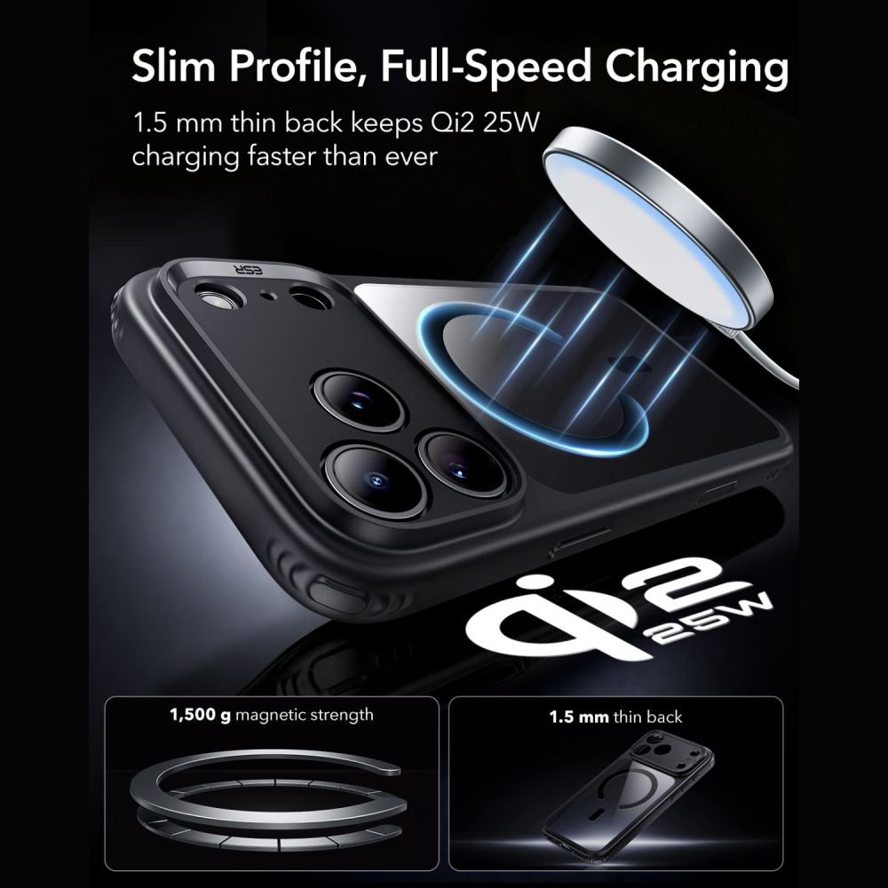 ESR iPhone 18 Pro Max / iPhone 17 Pro Max - Σετ με Θήκη Classic Hybrid MagSafe και Αντιχαρακτικό Γυαλί Οθόνης - Clear / Black
