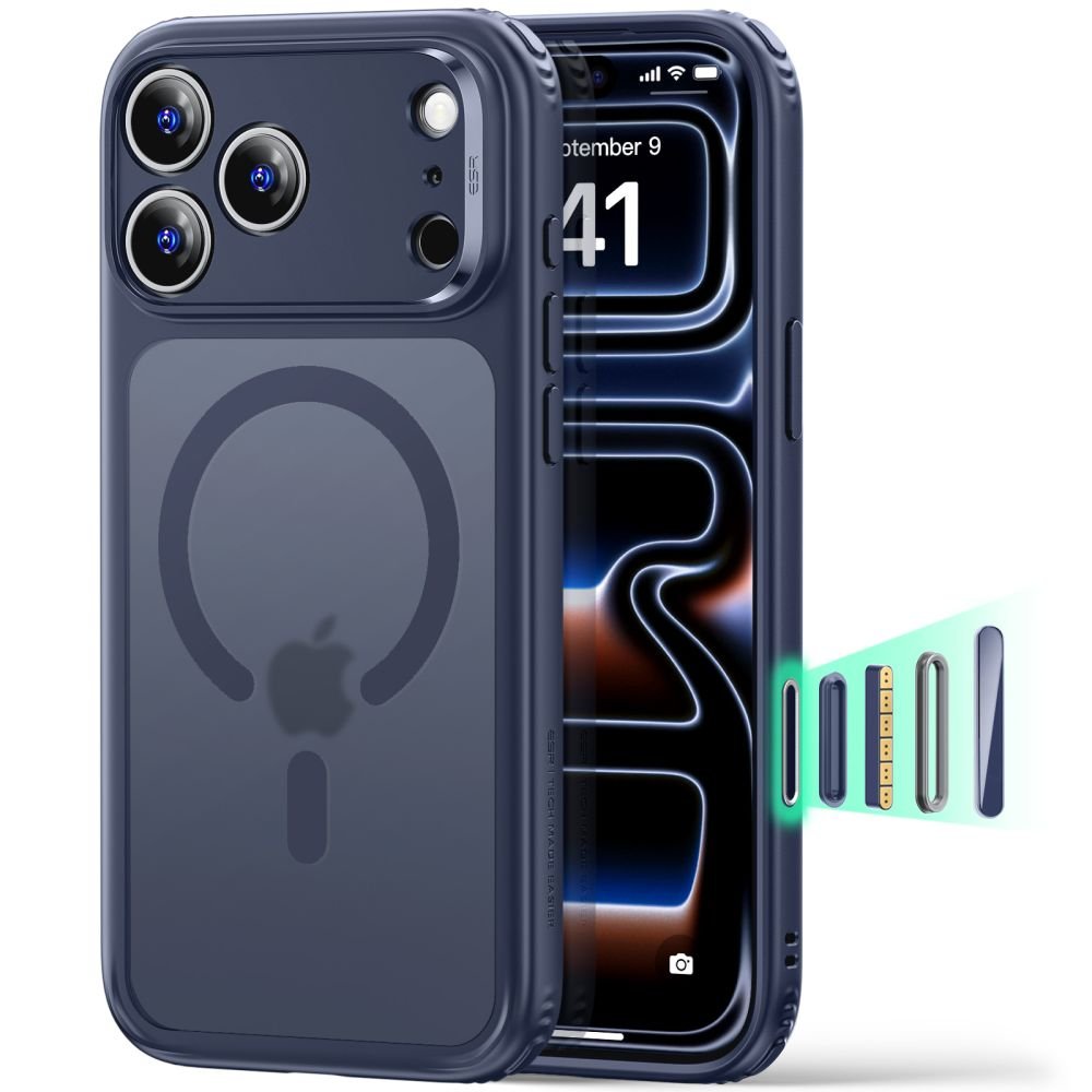 ESR iPhone 18 Pro Max / iPhone 17 Pro Max - Σκληρή Θήκη MagSafe με Πλαίσιο Σιλικόνης - Classic Hybrid - Frosted Blue