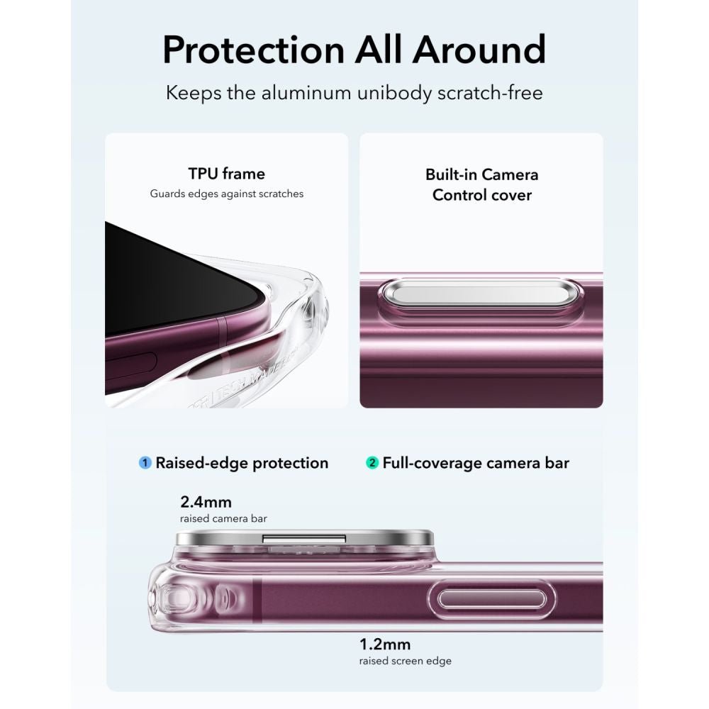 ESR iPhone 18 Pro Max / iPhone 17 Pro Max - Σκληρή Θήκη MagSafe με Πλαίσιο Σιλικόνης και Σταντ - Classic Hybrid Kickstand - Clear