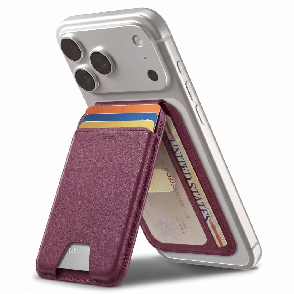 ESR Μαγνητική Θήκη Καρτών / Stand Κινητού MagSafe - Classic RFID - Deep Burgundy