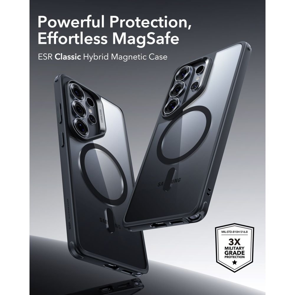 ESR Samsung Galaxy S26 Ultra - Σκληρή Θήκη με Πλαίσιο Σιλικόνης - Classic Hybrid MagSafe - Clear / Black