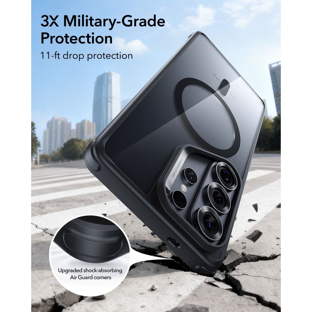 ESR Samsung Galaxy S26 Ultra - Σκληρή Θήκη με Πλαίσιο Σιλικόνης - Classic Hybrid MagSafe - Clear / Black