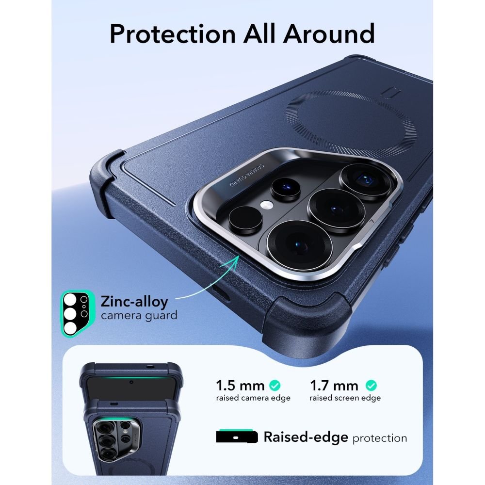 ESR Samsung Galaxy S26 Ultra - Σκληρή Θήκη με Πλαίσιο Σιλικόνης και MagSafe - Cyber Tough Kickstand - Black