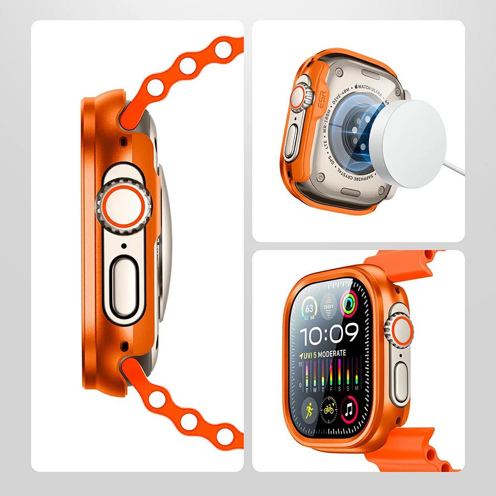 ESR Θήκη Apple Watch Ultra (1/2/3) - 49mm - Σετ με Αντιχαρακτικό Γυαλί Οθόνης και Θήκη - Armorite Protection Set - Titanium