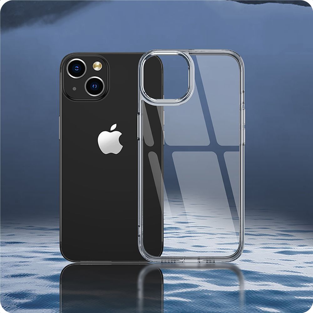 Tech - Protect iPhone 15 Pro Flexair Hybrid Σκληρή Θήκη με Πλαίσιο Σιλικόνης - Διάφανη