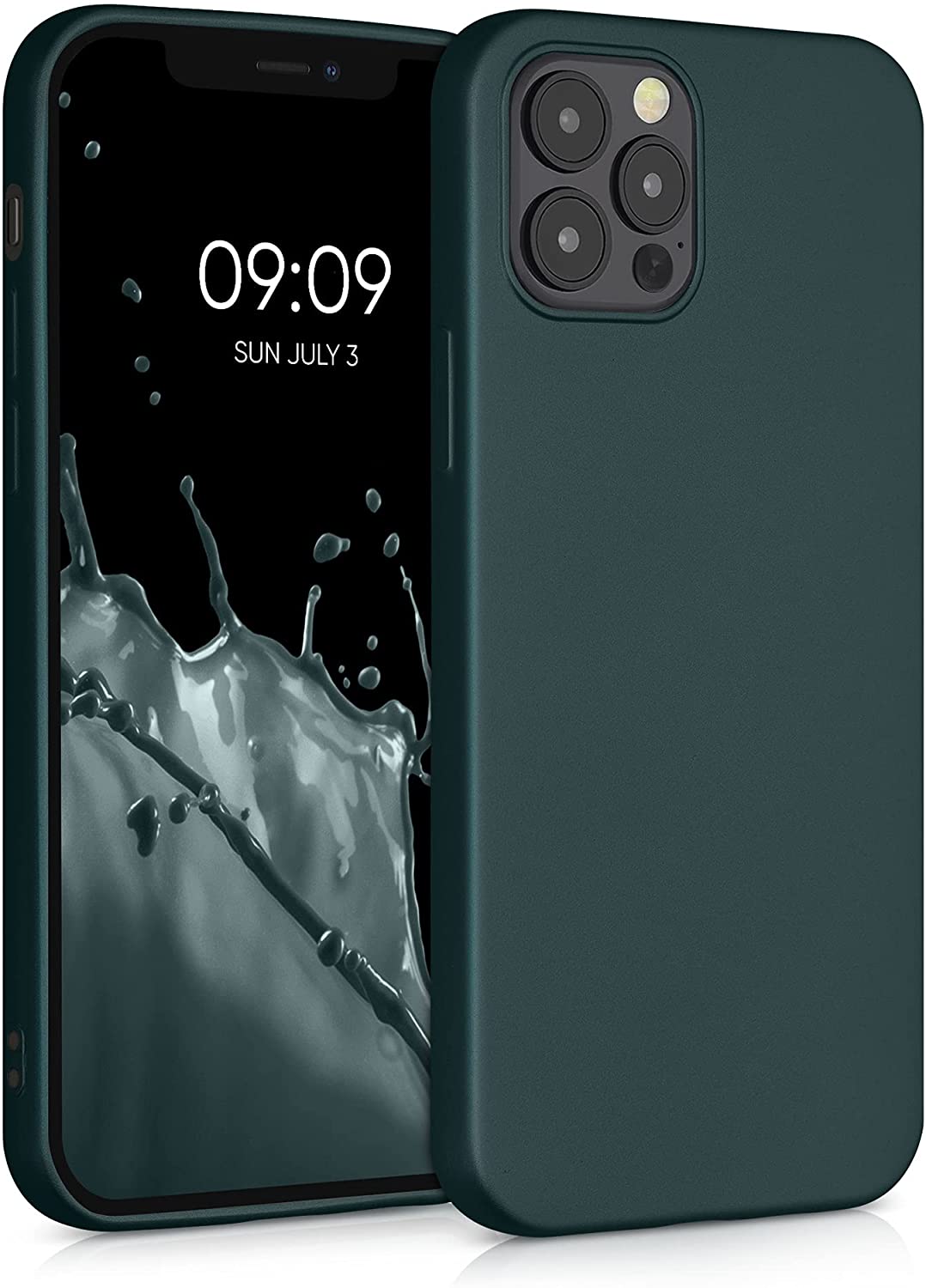 KW iPhone 12 / iPhone 12 Pro Θήκη Σιλικόνης TPU - Metallic Teal - 56114.14