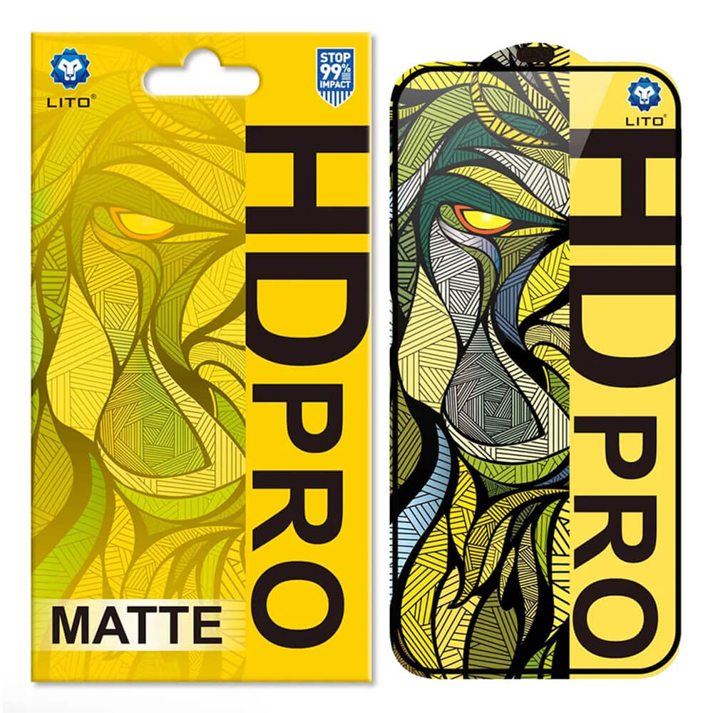 Lito iPhone 16 Pro HD Pro Matte Αντιχαρακτικό Γυαλί Οθόνης - Black