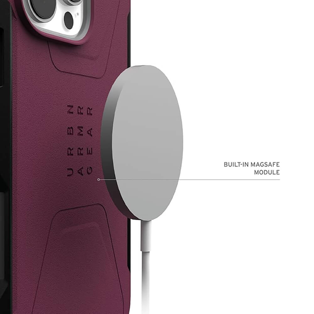 UAG iPhone 16 Pro Max Civilian MagSafe Σκληρή Θήκη με MagSafe - Bordeaux