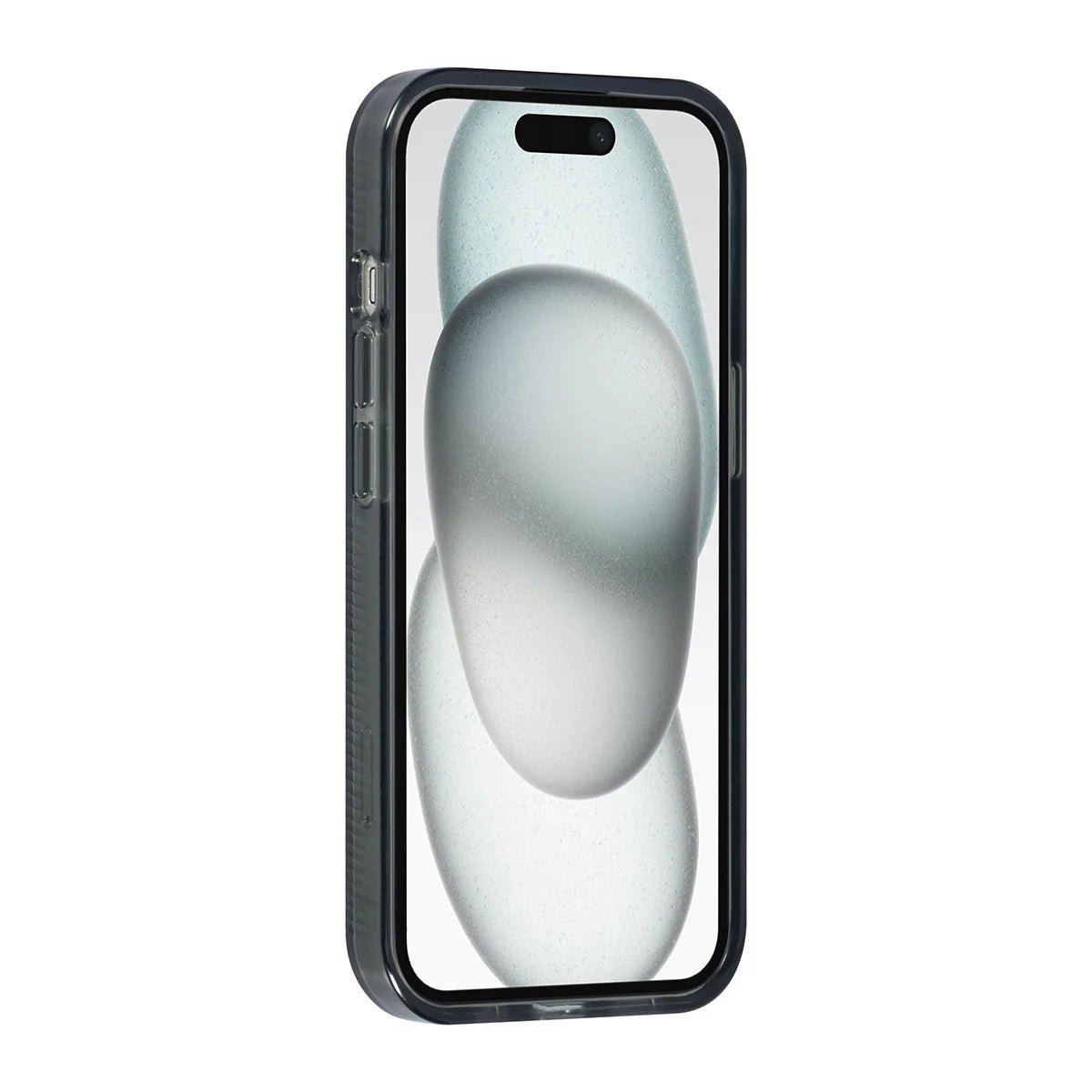 Tuniq iPhone 15 - Σκληρή Θήκη με Πλαίσιο Σιλικόνης - Ημιδιάφανο Μαύρο / Διάφανο