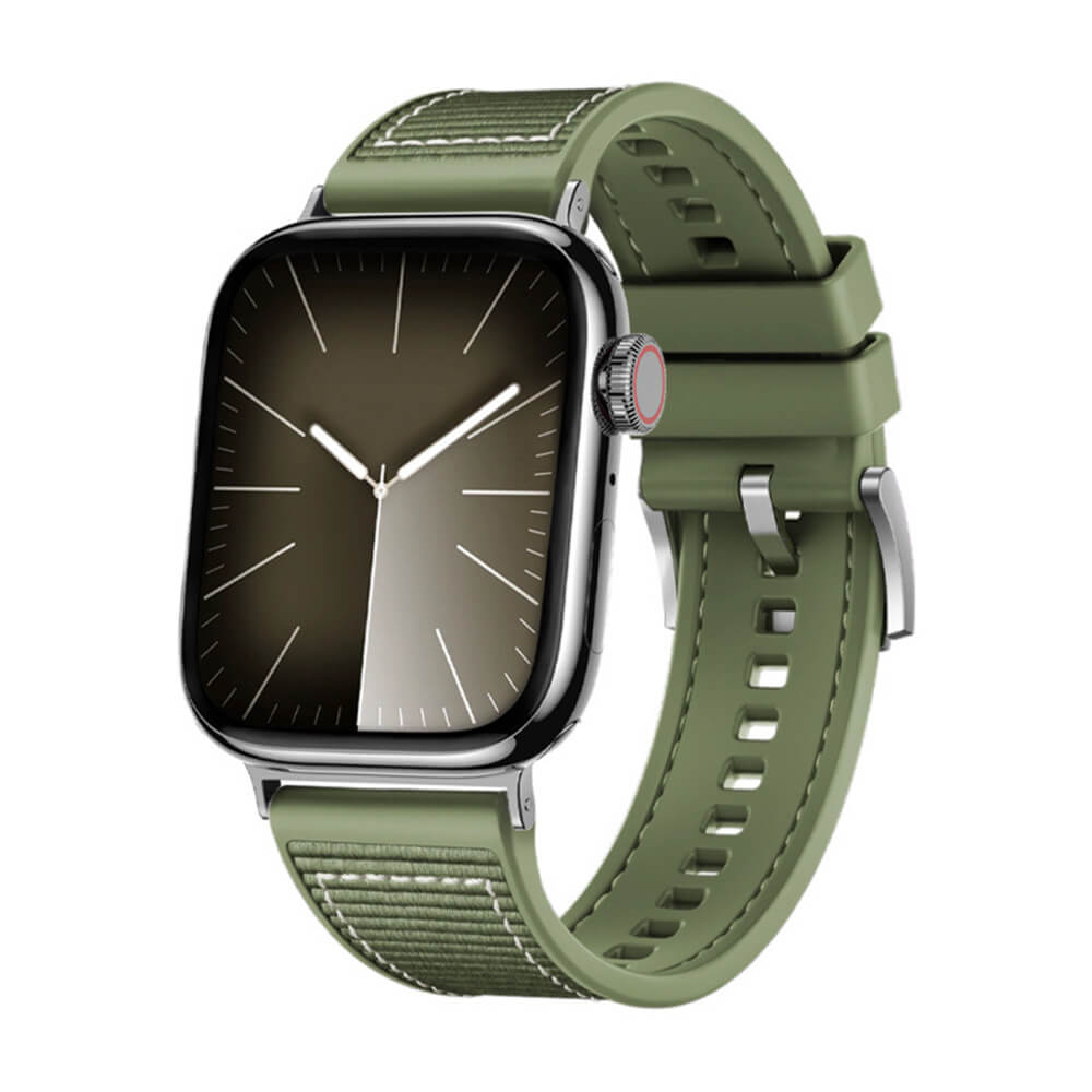 Techsuit Λουράκι Apple Watch 4/5/6/7/8/9/10/11 - SE (1/2/3) - ULTRA (1/2/3) - 44/45/46/49mm Watchband Σιλικόνης W051 - Green