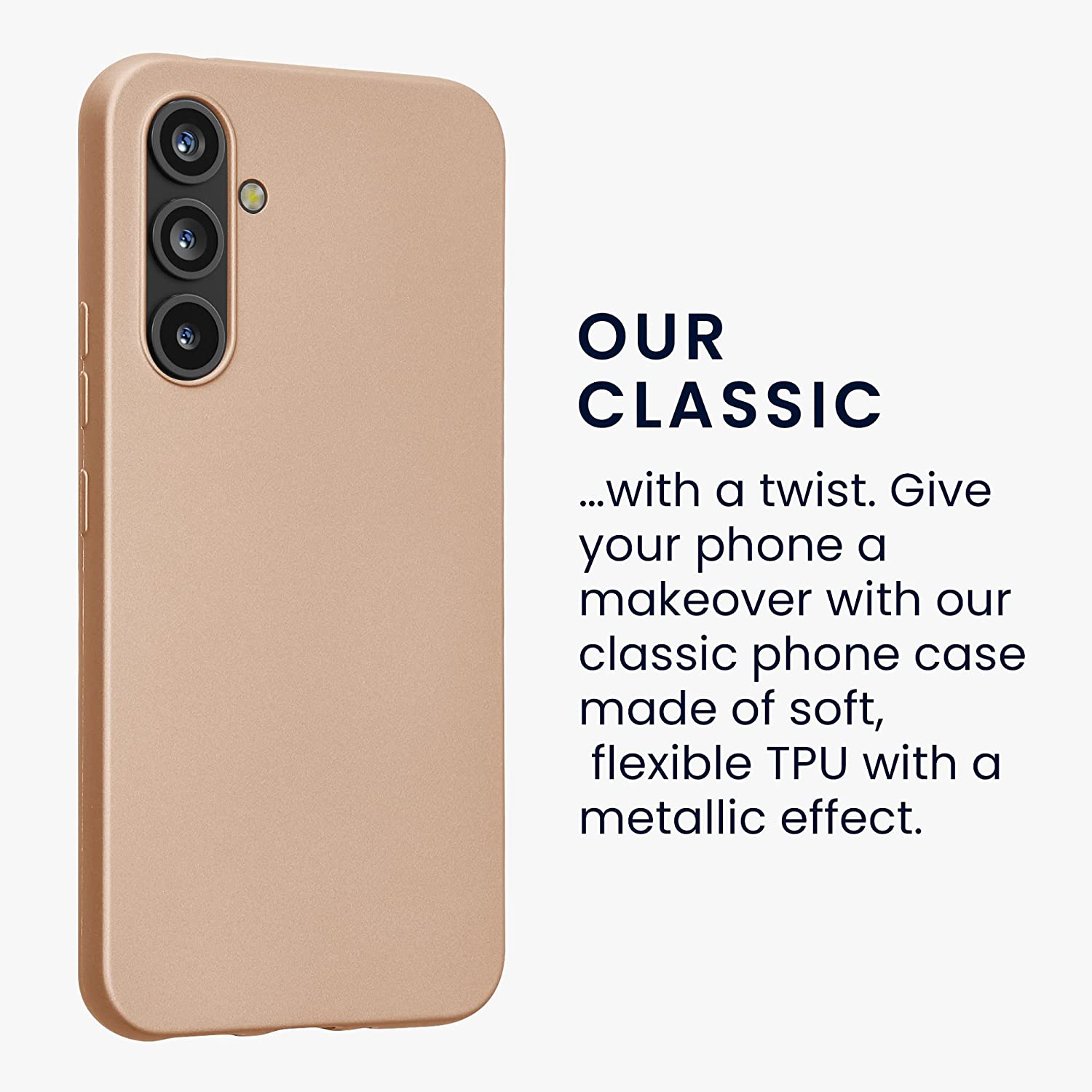 KW Samsung Galaxy A54 5G Θήκη Σιλικόνης TPU - Metallic Gold - 60797.66