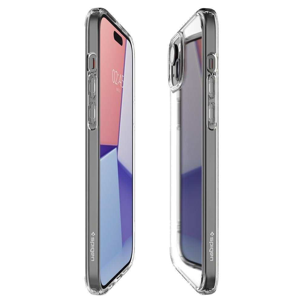 Spigen iPhone 15 Plus Ultra Hybrid Σκληρή Θήκη με Πλαίσιο Σιλικόνης - Crystal Clear
