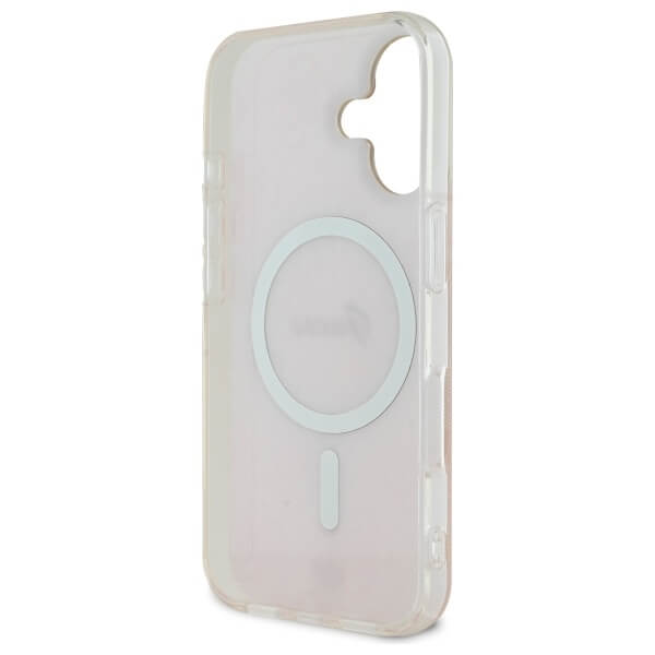 Guess iPhone 16 Plus - IML 4G MagSafe - Σκληρή Θήκη με Πλαίσιο Σιλικόνης - Pink - GUHMP16MH4STP