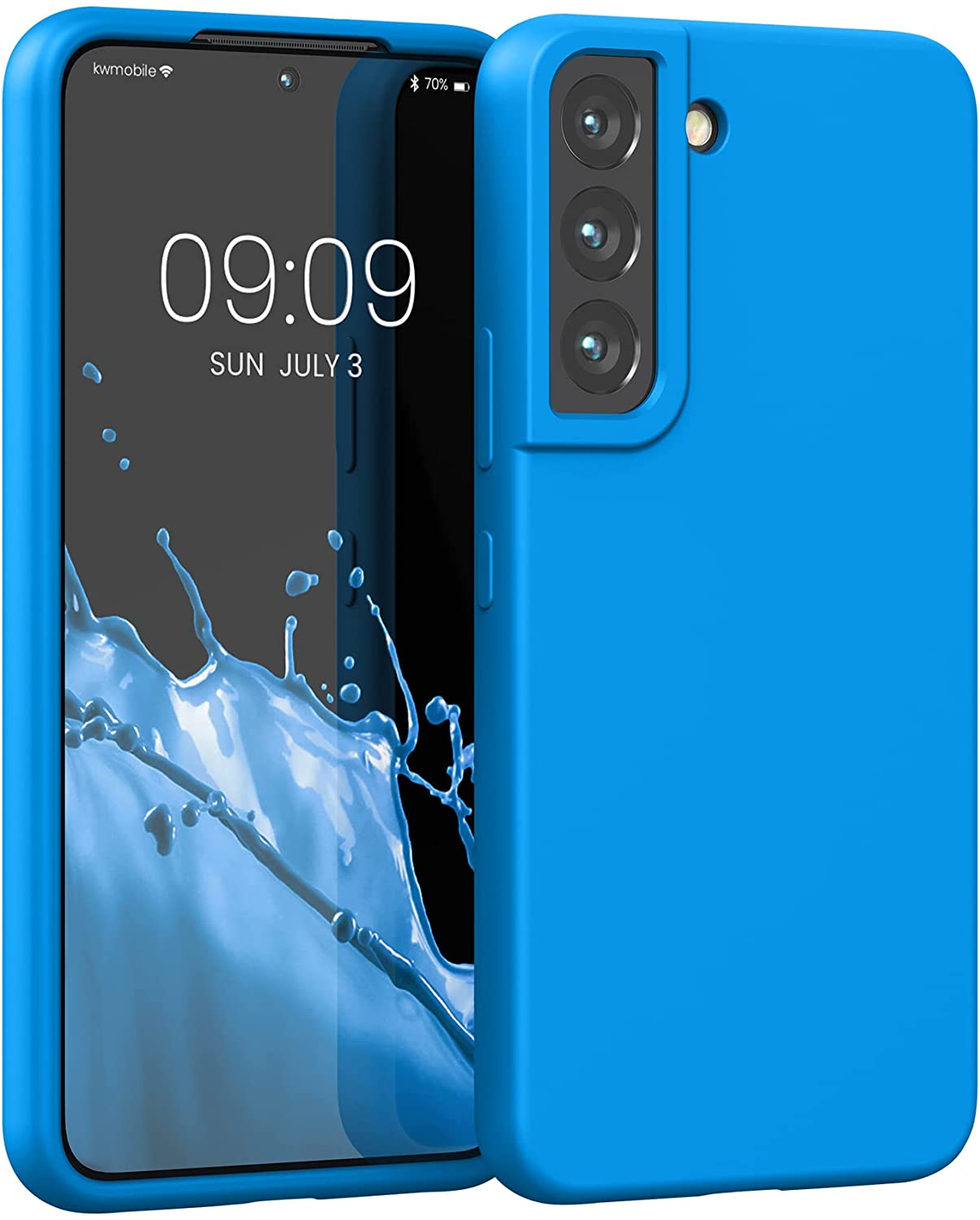 KW Samsung Galaxy S22 Θήκη Σιλικόνης Rubberized TPU - Radiant Blue - 56756.157