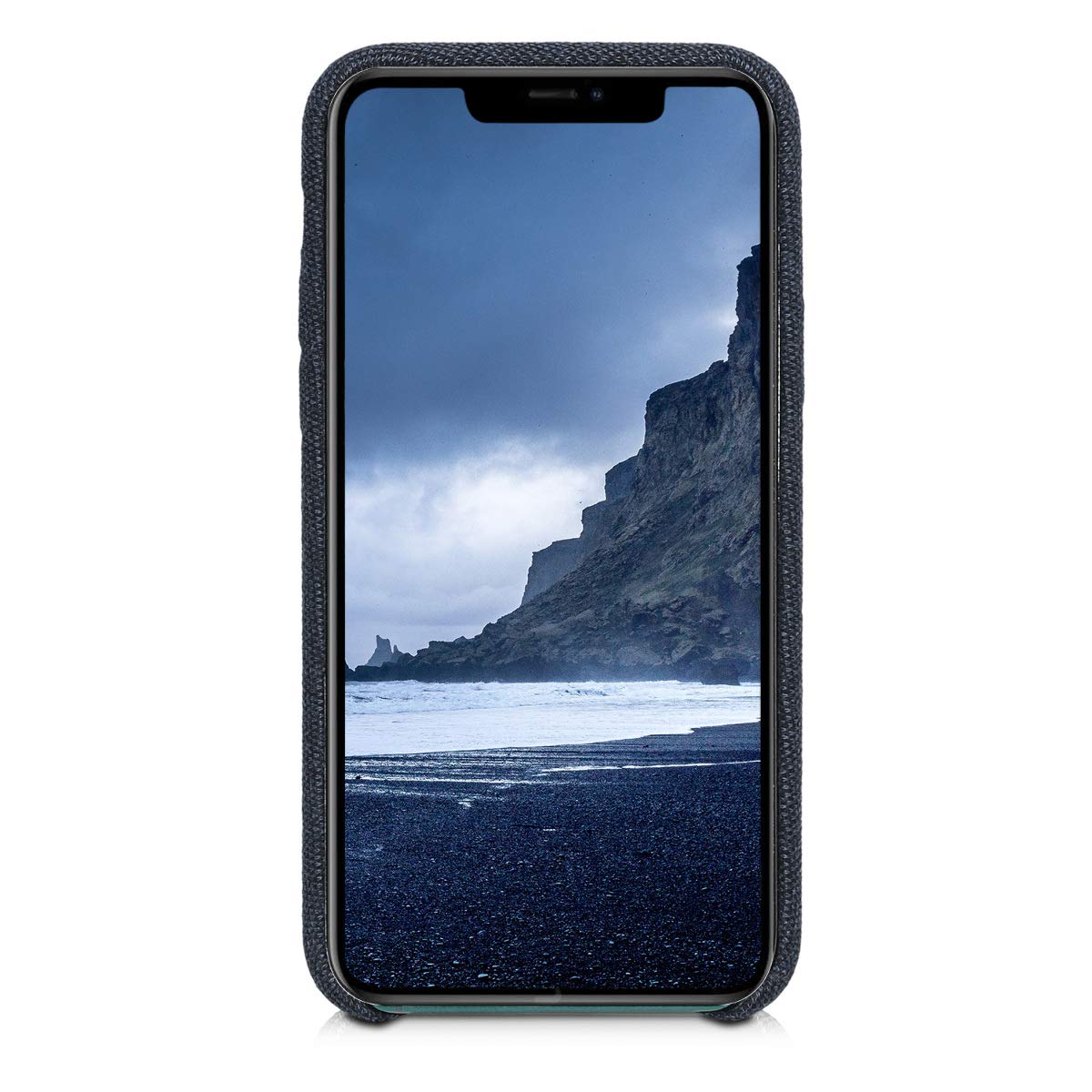 KW iPhone 11 Pro Θήκη Σιλικόνης TPU Canvas - Dark Blue - 49804.17