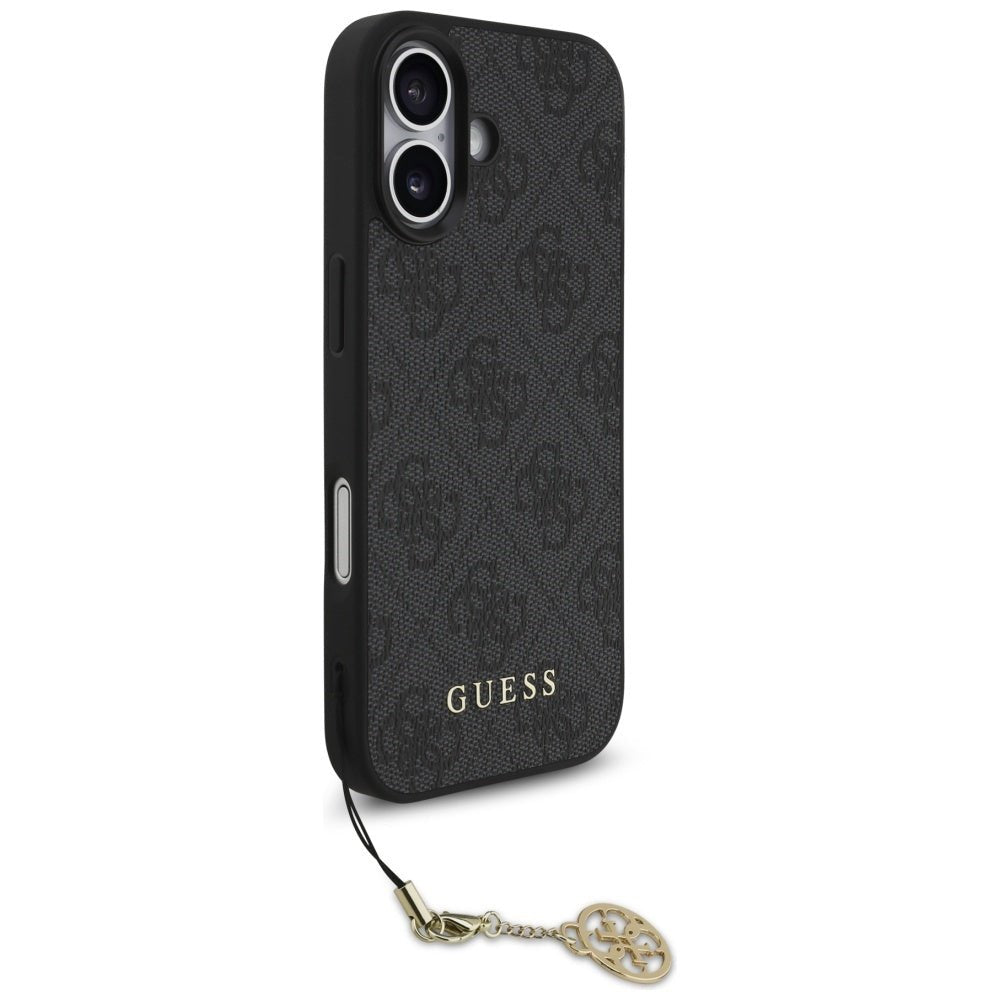 Guess iPhone 17 - 4G Charms Collection MagSafe - Θήκη με Επένδυση Συνθετικού Δέρματος - Black - GUHMP17SGF4GCK