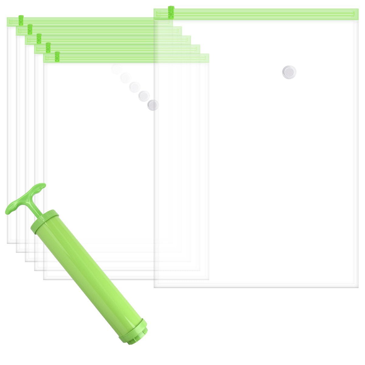 Navaris 6x Vacuum Storage Bags Σετ με 6 Επαναχρησιμοποιούμενες Σακούλες Αποθήκευσης με Αντλία - 45277.01