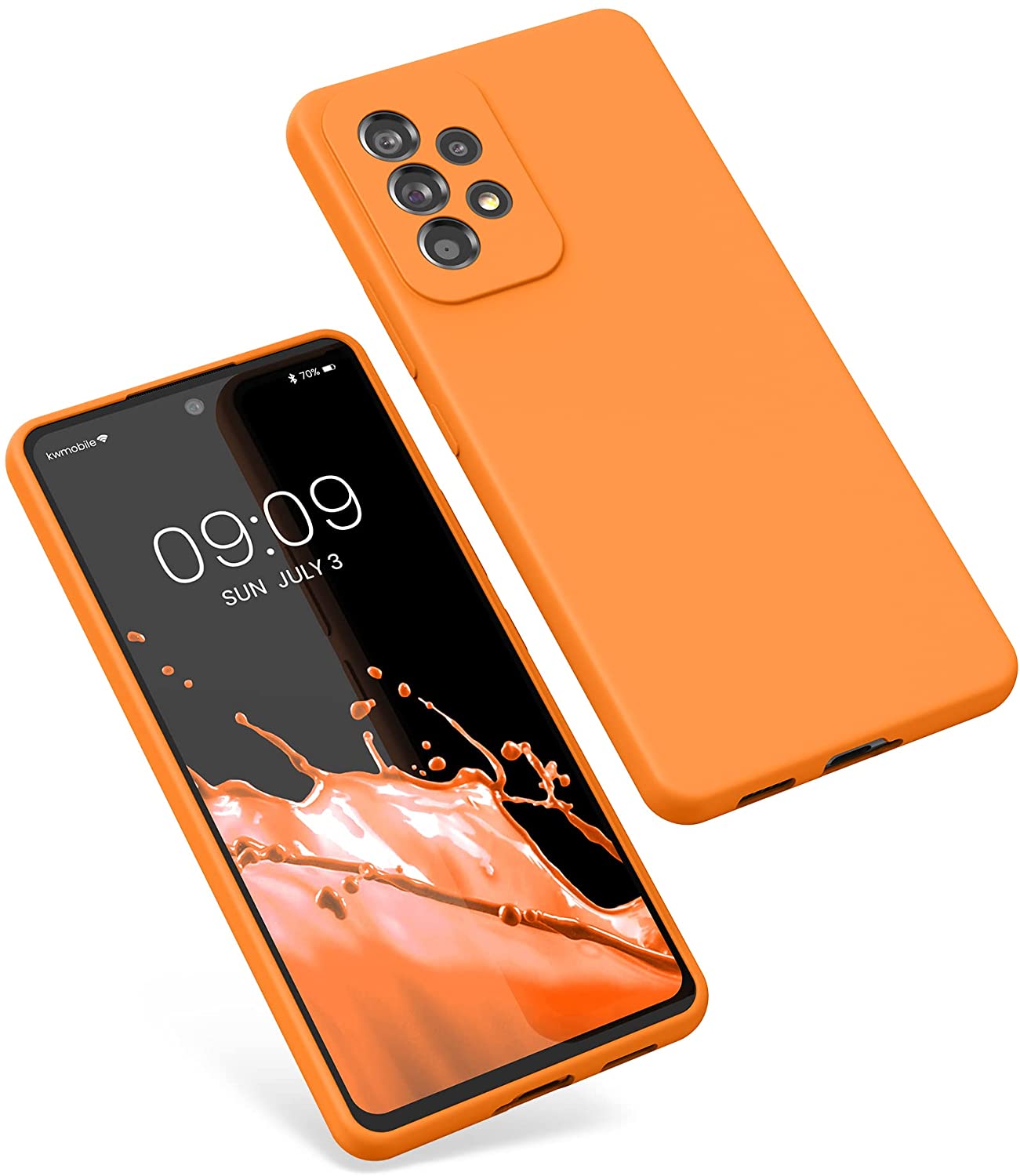 KW Samsung Galaxy A53 5G Θήκη Σιλικόνης Rubberized TPU - Fruity Orange - 57835.150