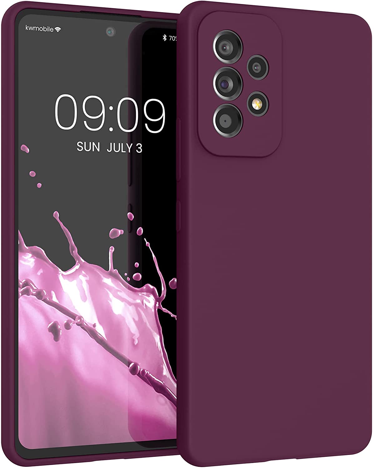 KW Samsung Galaxy A53 5G Θήκη Σιλικόνης Rubberized TPU - Bordeaux Violet - 57835.187