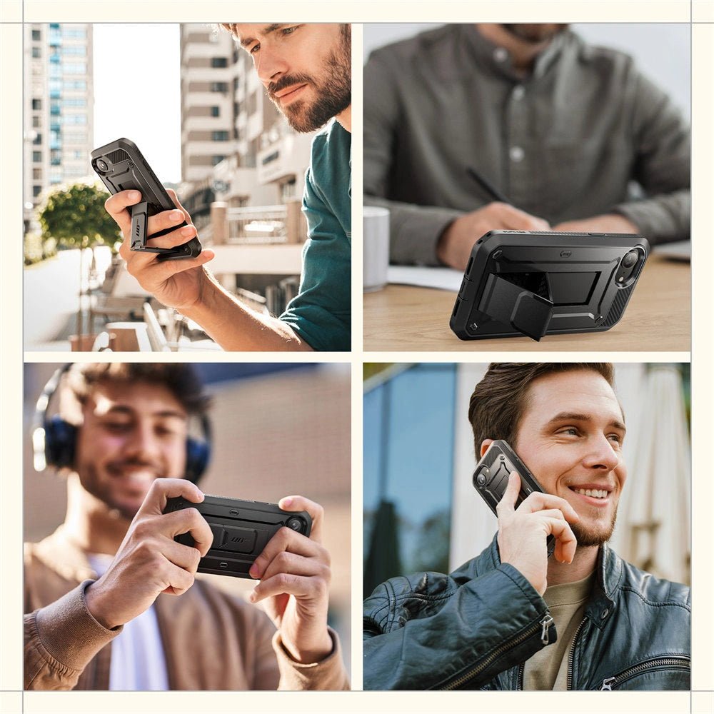 Supcase iPhone 16e Unicorn Beetle Pro Σκληρή Θήκη με Προστασία Οθόνης και Stand - Black