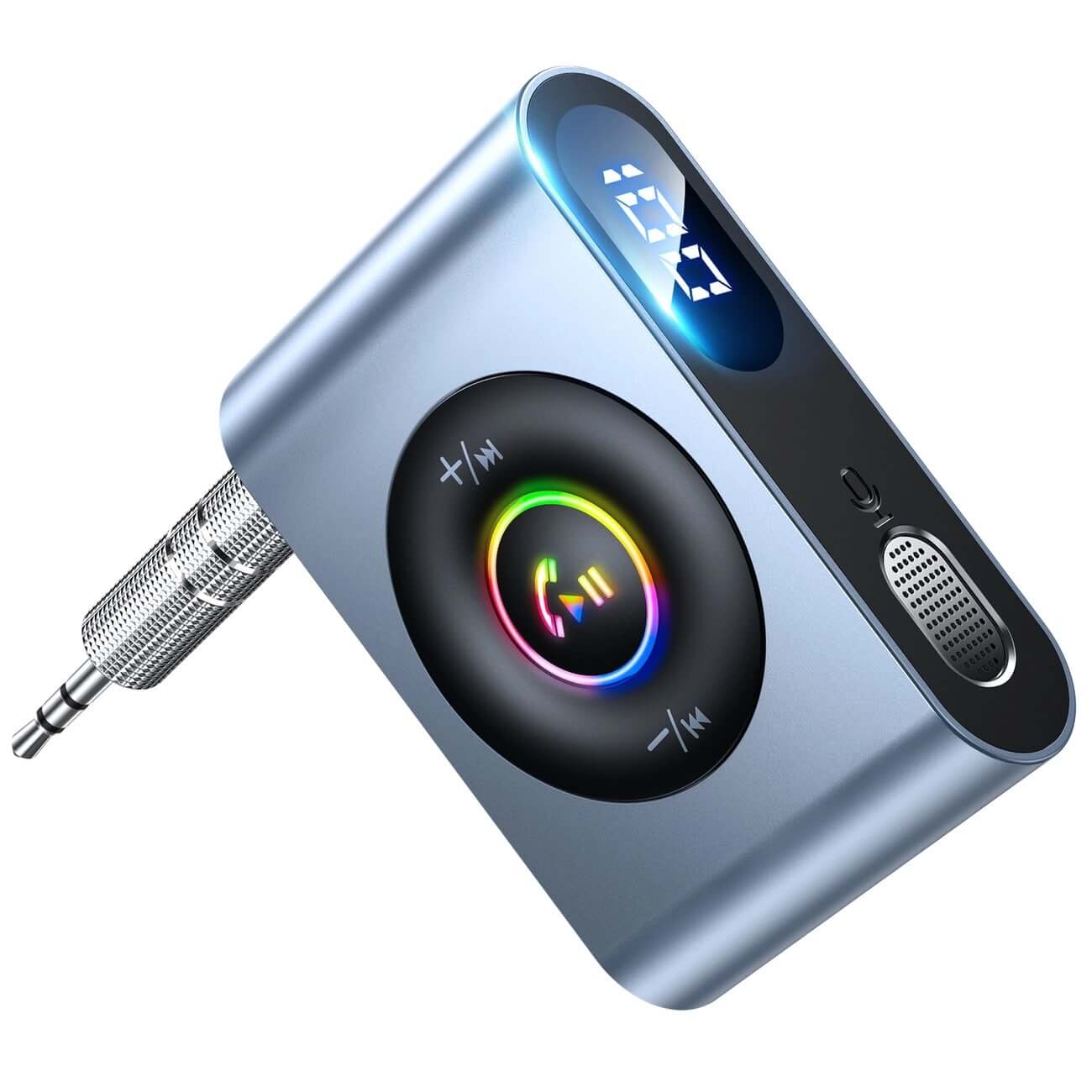Joyroom JR - CB1 Bluetooth 5.3 AUX Transmitter για Αναπαραγωγή Μουσικής / Κλήσεις στο Αυτοκίνητο - Grey