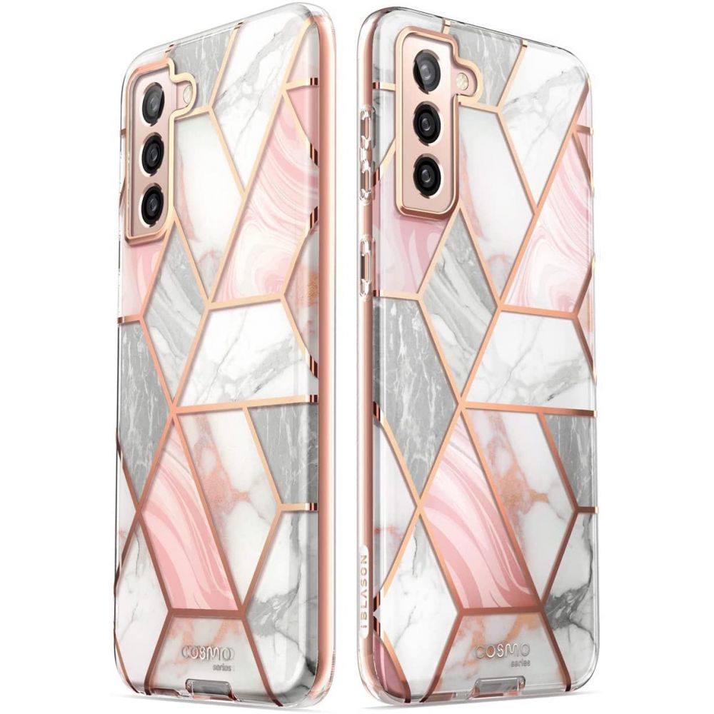 i - Blason Samsung Galaxy S22 Plus Cosmo Σκληρή Θήκη με Πλαίσιο Σιλικόνης και Προστασία Οθόνης - Marble
