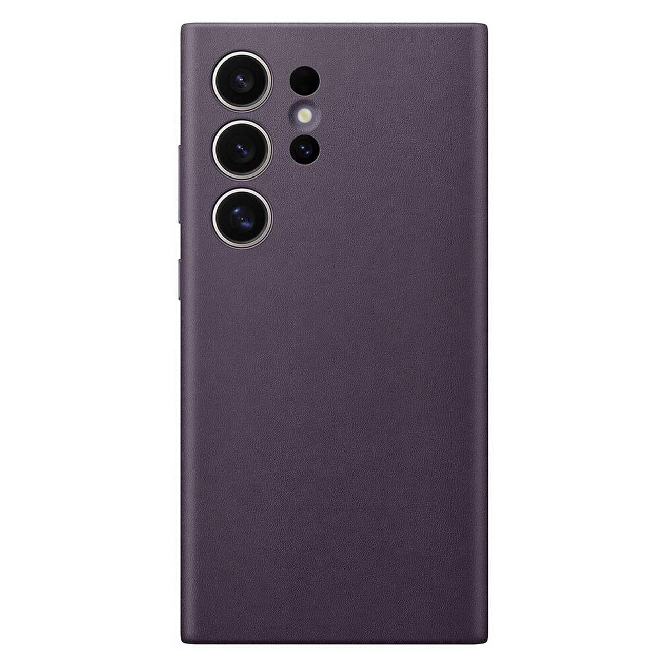 Samsung Vegan Leather Case - Samsung Galaxy S24 Ultra Θήκη από Oικολογικό Δέρμα - Dark Violet - GP - FPS928HCAVW