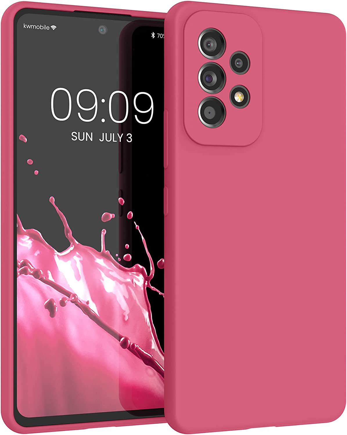 KW Samsung Galaxy A53 5G Θήκη Σιλικόνης Rubberized TPU - Awesome Pink - 57835.238