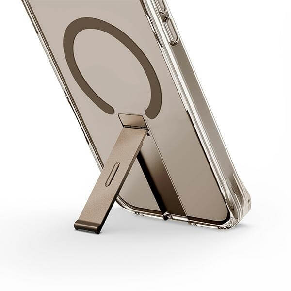 Uniq iPhone 16 Pro Max Eleva MagSafe Σκληρή Θήκη με Πλαίσιο Σιλικόνης και Stand - Taupe Gold