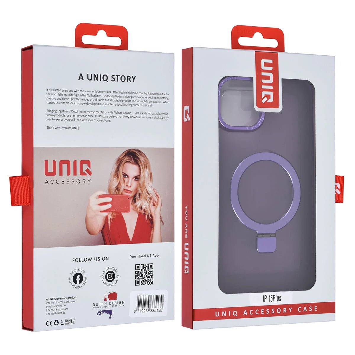 Tuniq iPhone 15 Plus / 14 Plus - MagSafe Σκληρή Θήκη με Δαχτυλίδι Συγκράτησης - Purple