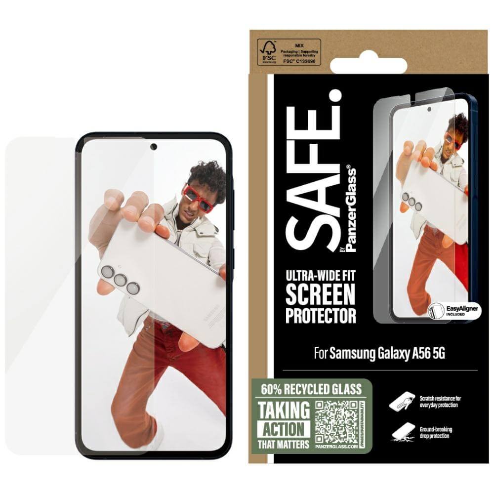 Safe by PanzerGlass Samsung Galaxy A56 5G - Ultra - Wide Fit Tempered Glass Αντιχαρακτικό Γυαλί Οθόνης - Διάφανο