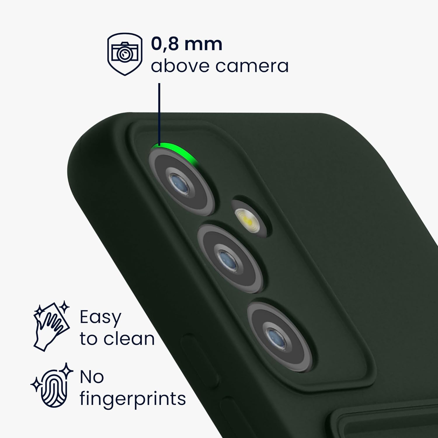 KW Samsung Galaxy A54 5G Θήκη Σιλικόνης TPU με Υποδοχή για Κάρτα - Dark Green