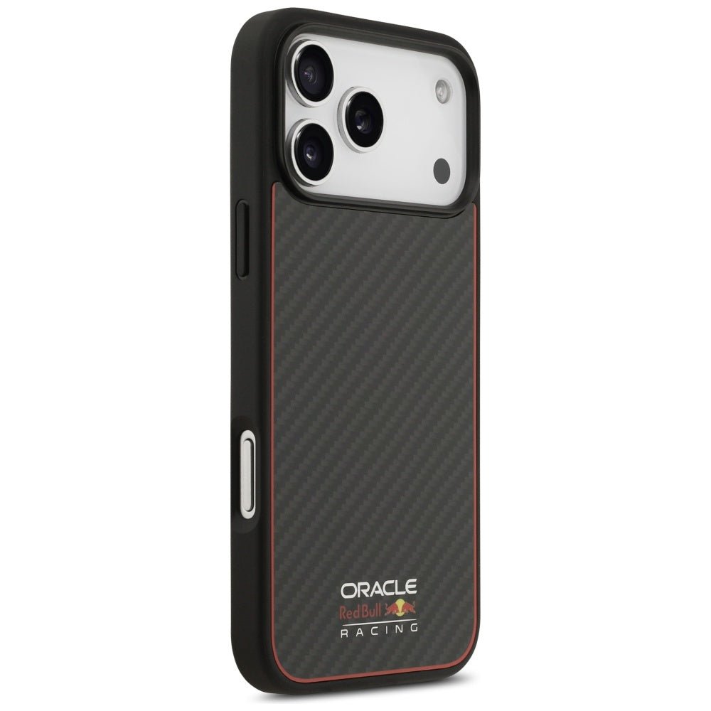 Red Bull iPhone 17 Pro Max - Kevlar Logo Matt MagSafe - Σκληρή Θήκη με Πλαίσιο Σιλικόνης - Black - RBHMP17X24CFOSK