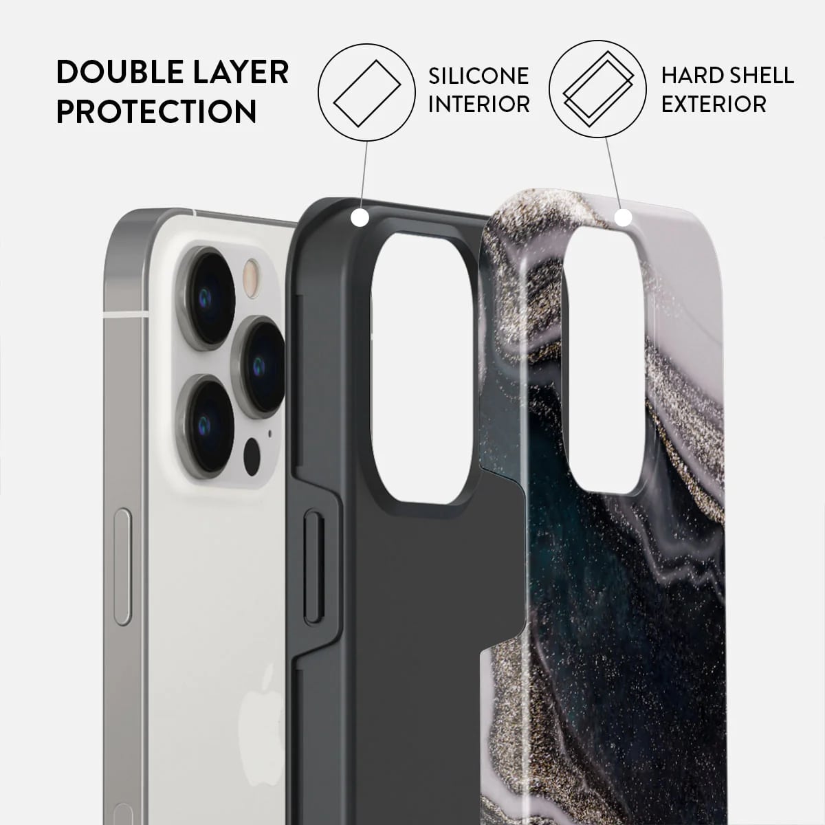 Burga iPhone 15 Pro Max Fashion Tough MagSafe Σκληρή Θήκη με MagSafe - Magic Night
