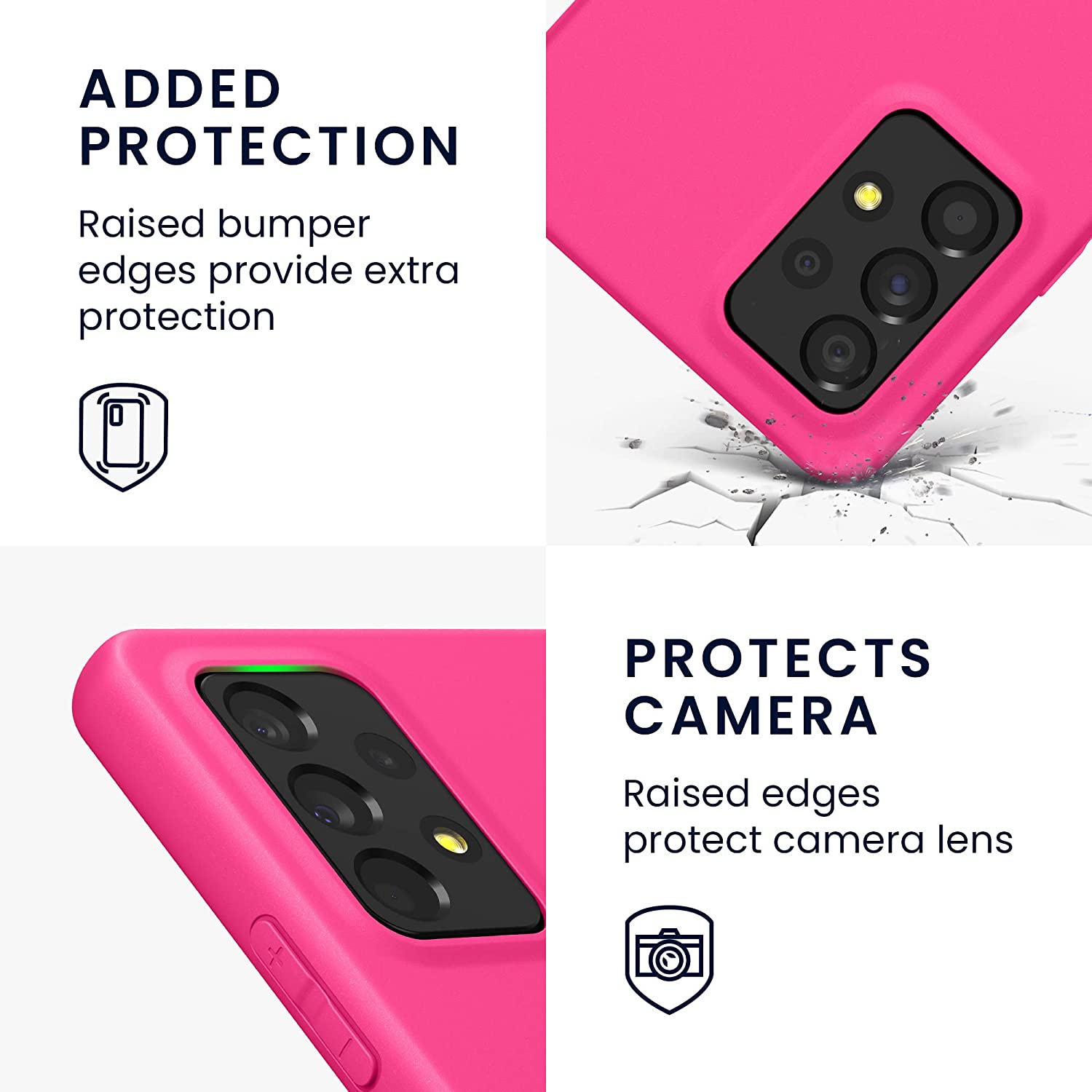 KW Samsung Galaxy A53 5G Θήκη Σιλικόνης TPU - Neon Pink - 57808.77