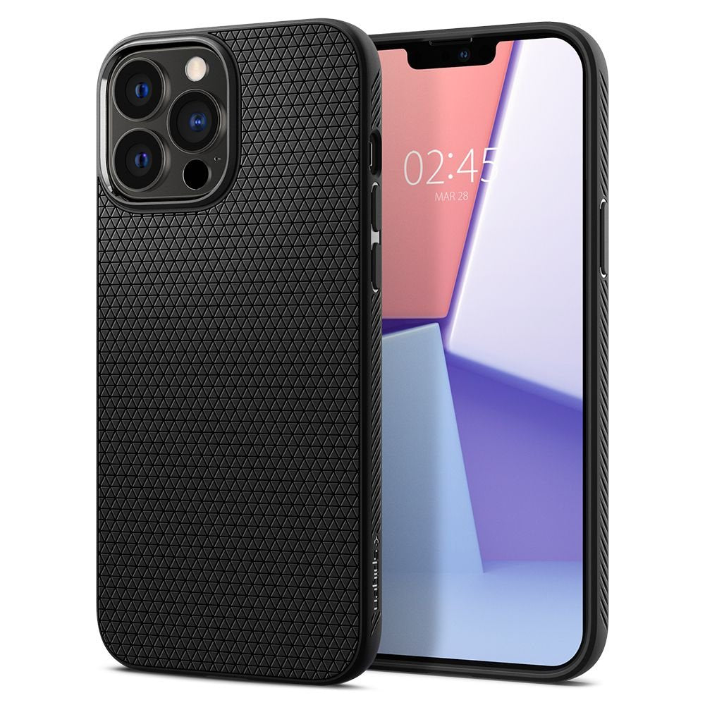 Spigen iPhone 13 Pro Max Liquid Air Θήκη Σιλικόνης - Matte Black