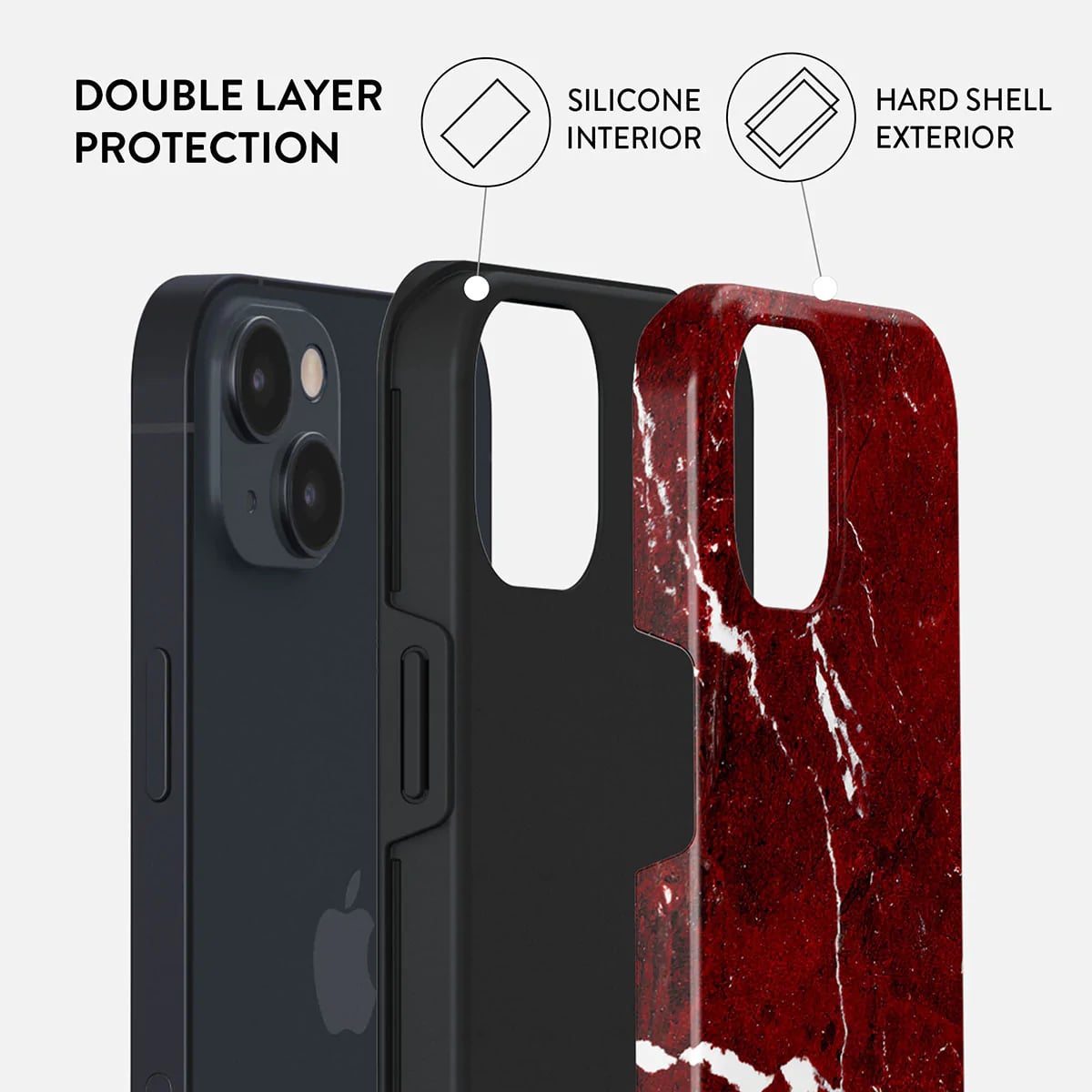 Burga iPhone 14 Fashion Tough Σκληρή Θήκη - Iconic Red Ruby